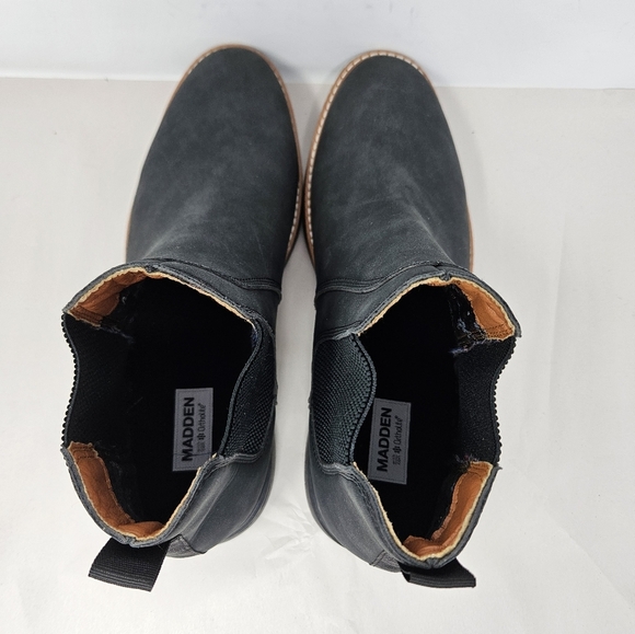 NWOT Madden  Ortholite Chelsea Boots Sz 9 Charcoal Gray Black Faux Suede Pull On - Picture 6 of 11